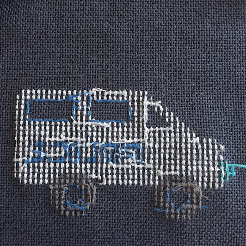 Police Car Crossstitch Pattern Lee