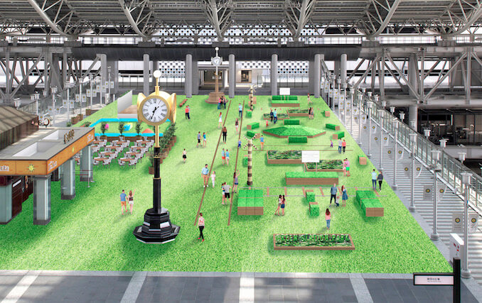 大阪駅が芝生広場に！緑とやすらぎの「GREEN STATION PARK」が開催中