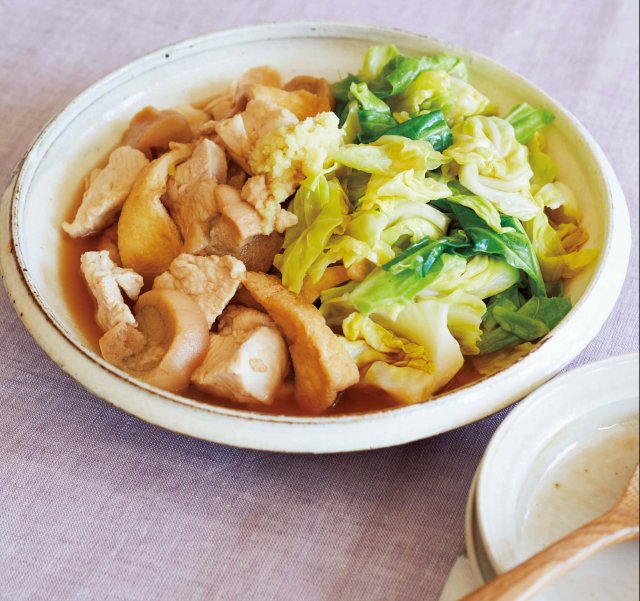 「鶏むね肉とキャベツの治部煮風」／重信初江さん