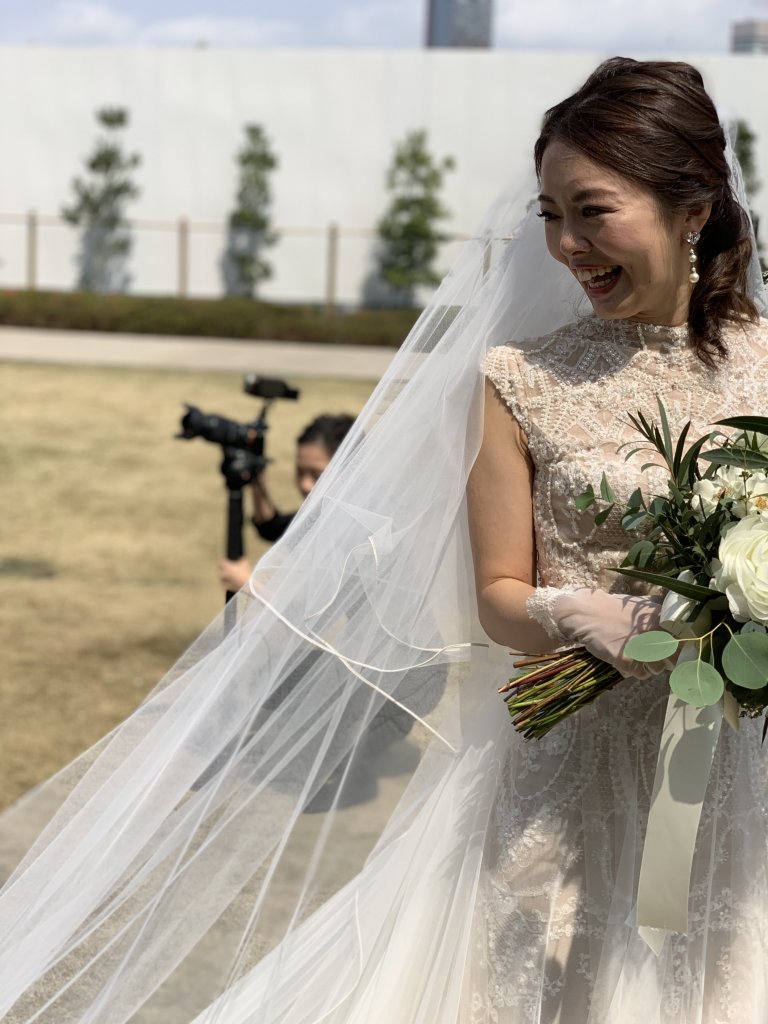 結婚式も ザラのレースワンピで Lee