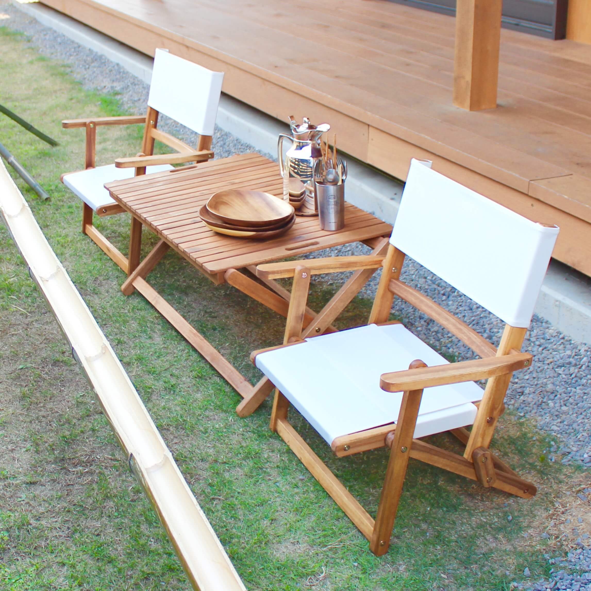 ニトリ 木製 折りたたみ ローテーブル ラック - アウトドア