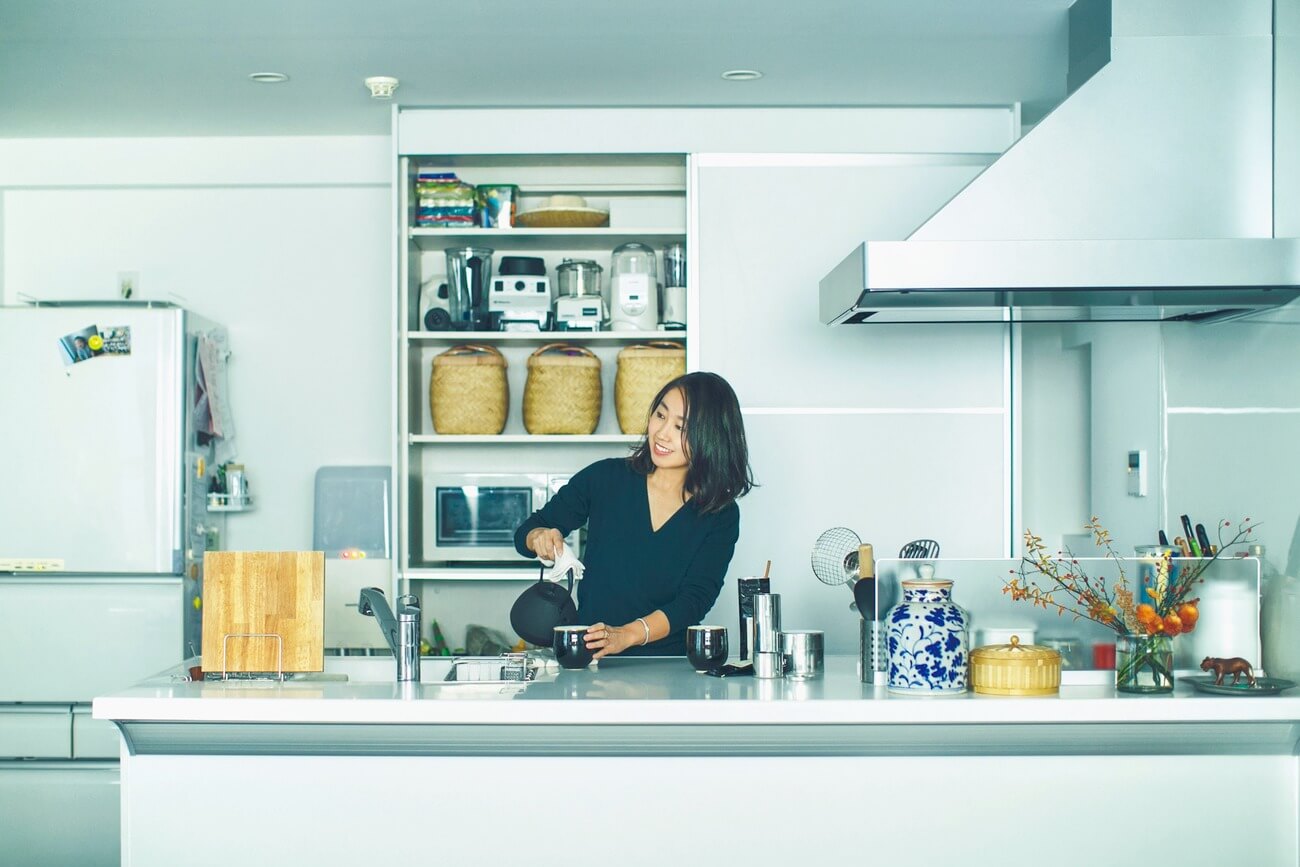 オープンキッチンの収納 実例 福田麻琴さんのリノベーション Lee