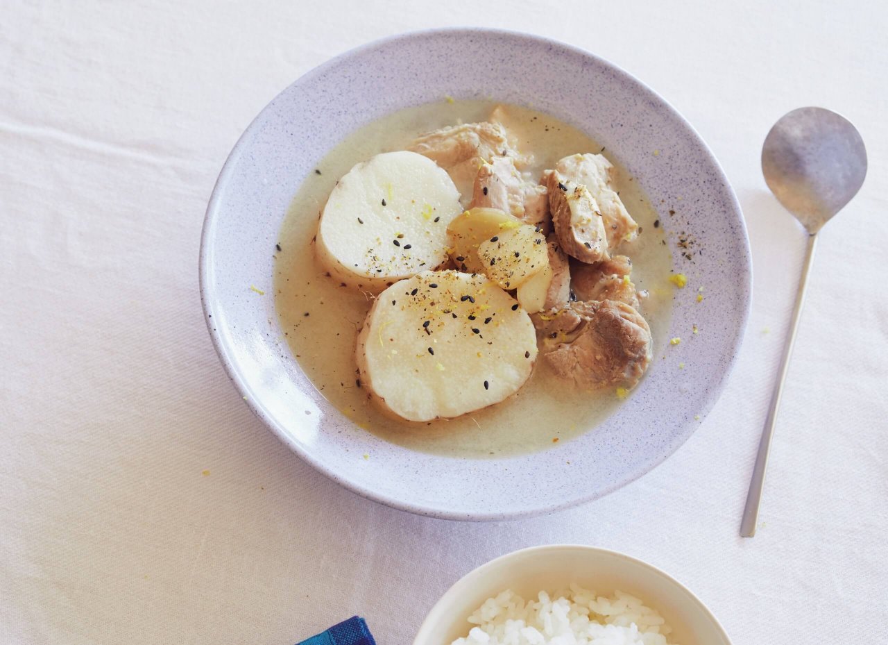 「鶏肉と長いものジンジャースープ」レシピ／ワタナベマキさん