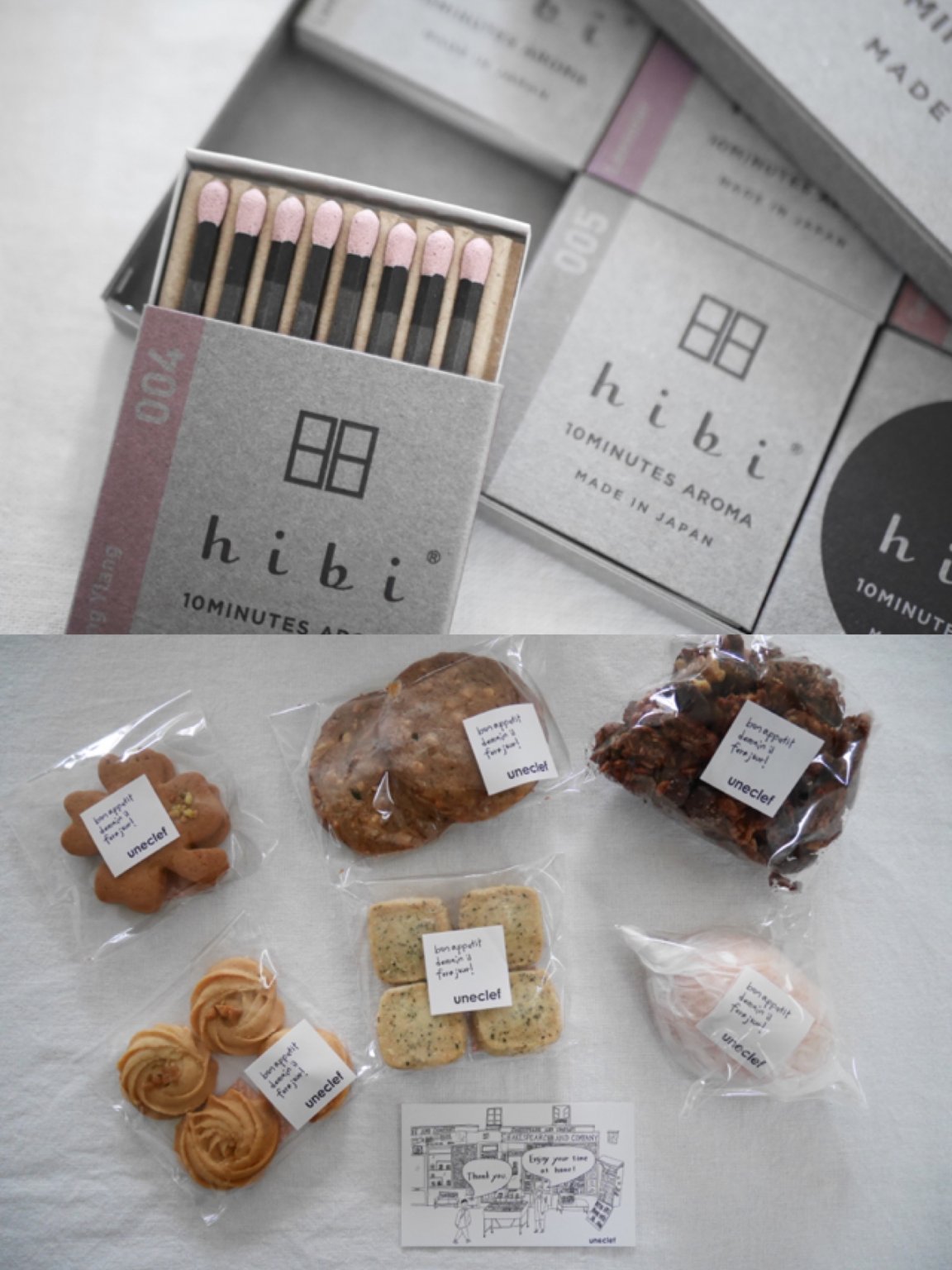 ユヌクレの焼き菓子とhibiのお香スティック | LEE