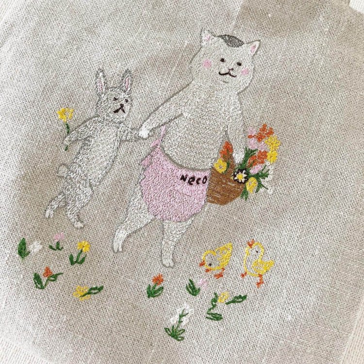 訳あり】 & きょうの猫村さん 刺繍 クッション トートバッグ ポーチ 3