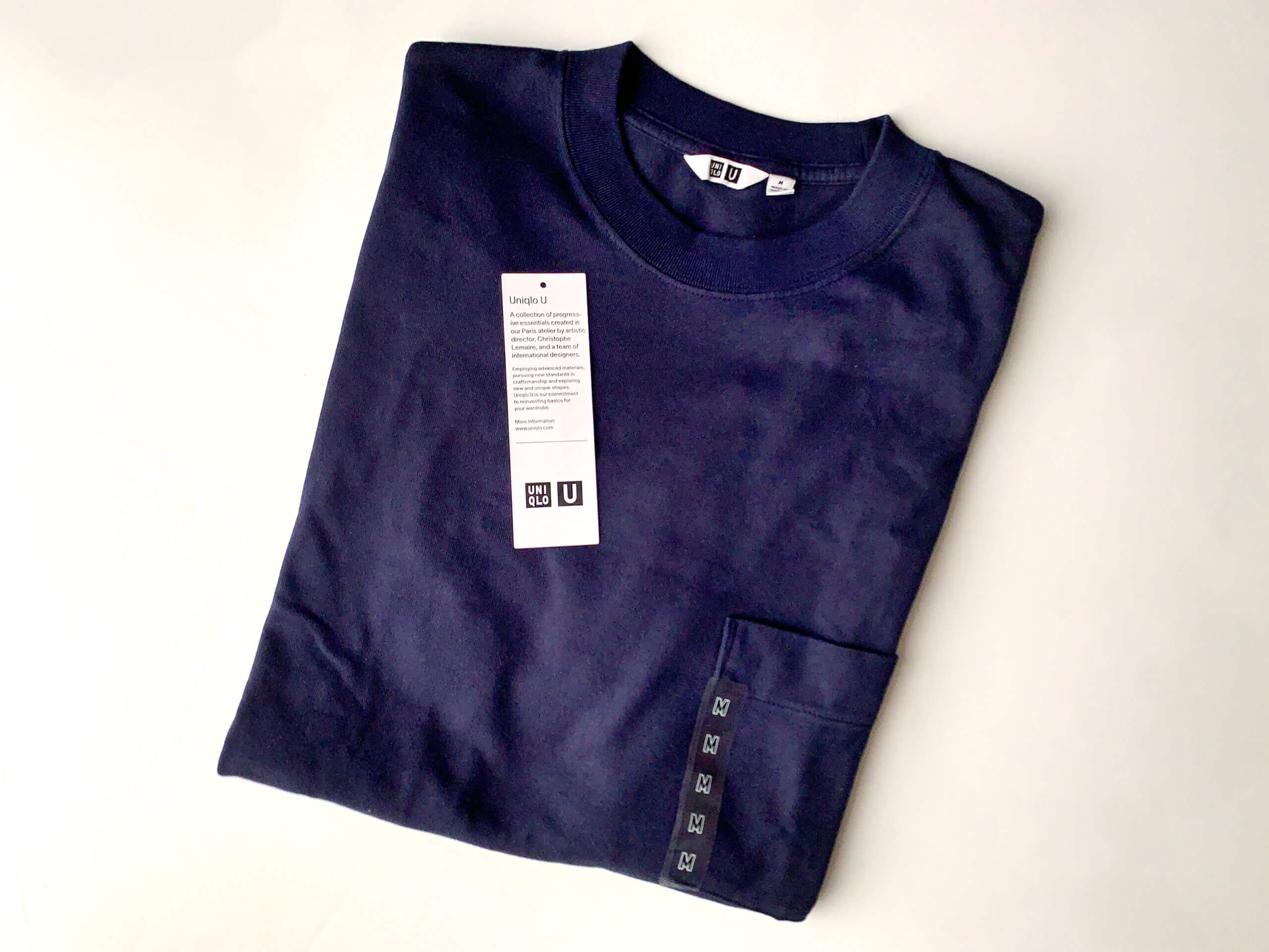 UNIQLO U クルーネックT(長袖) ネイビー XL - Tシャツ