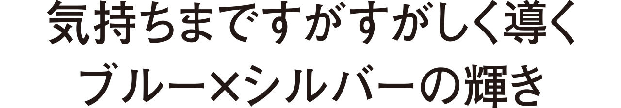 気持ちまですがすがしく導くブルー×シルバーの輝き