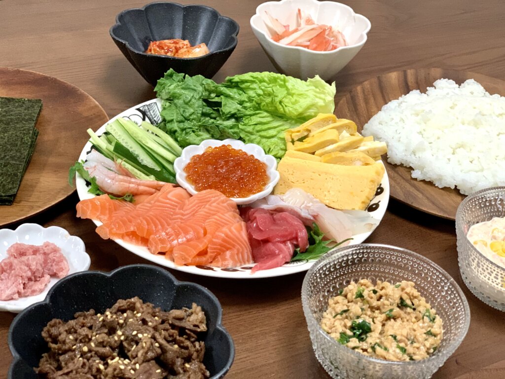 Leeレシピ活用 家族と楽しむ手巻き寿司と恵方ロール 21節分 Lee