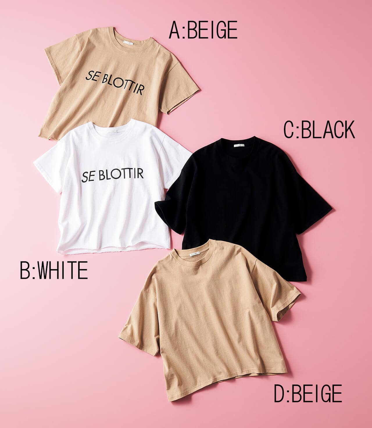 「セテンス」の“SE BLOTTIR ロゴTシャツ”と“オーバーサイズTシャツ”