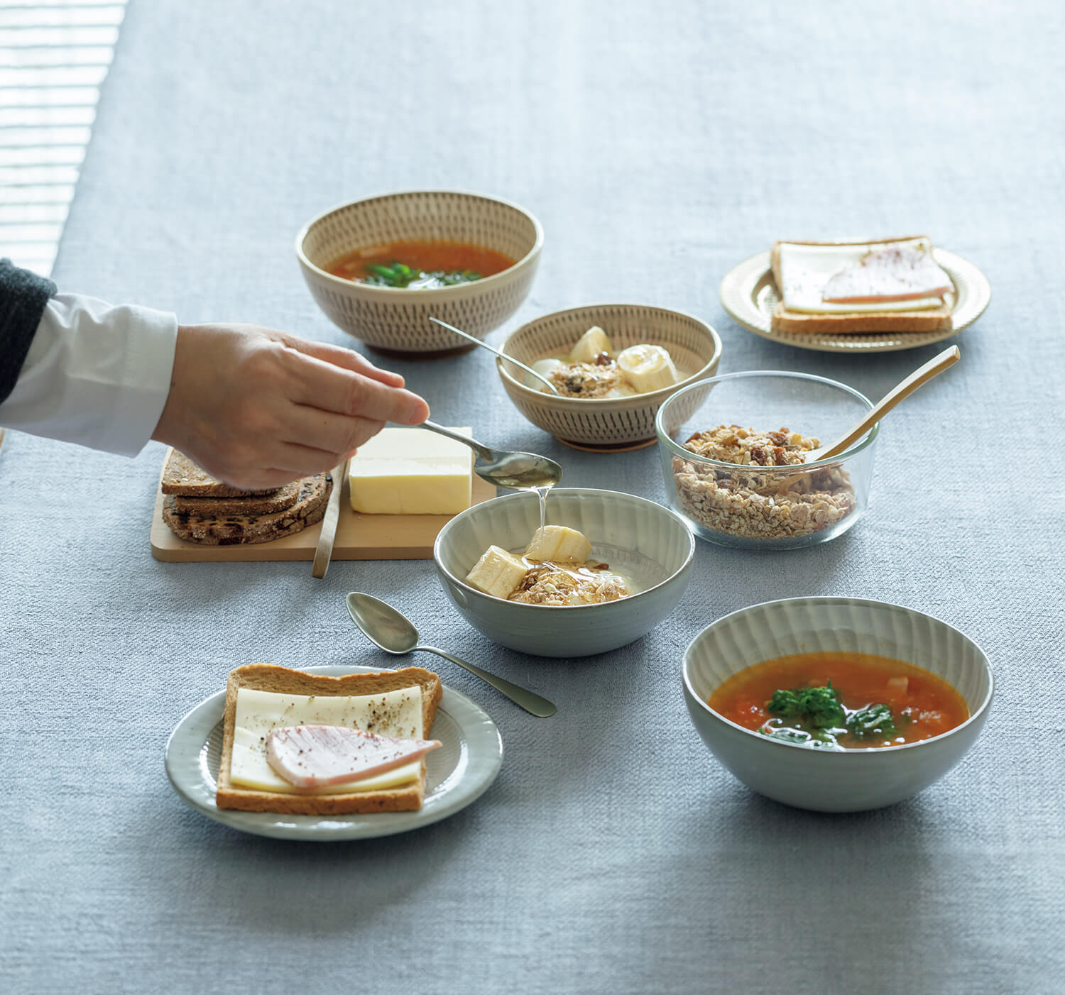 「入れ子鉢とパン皿」の3つセット　長尾智子さん×小石原ポタリー