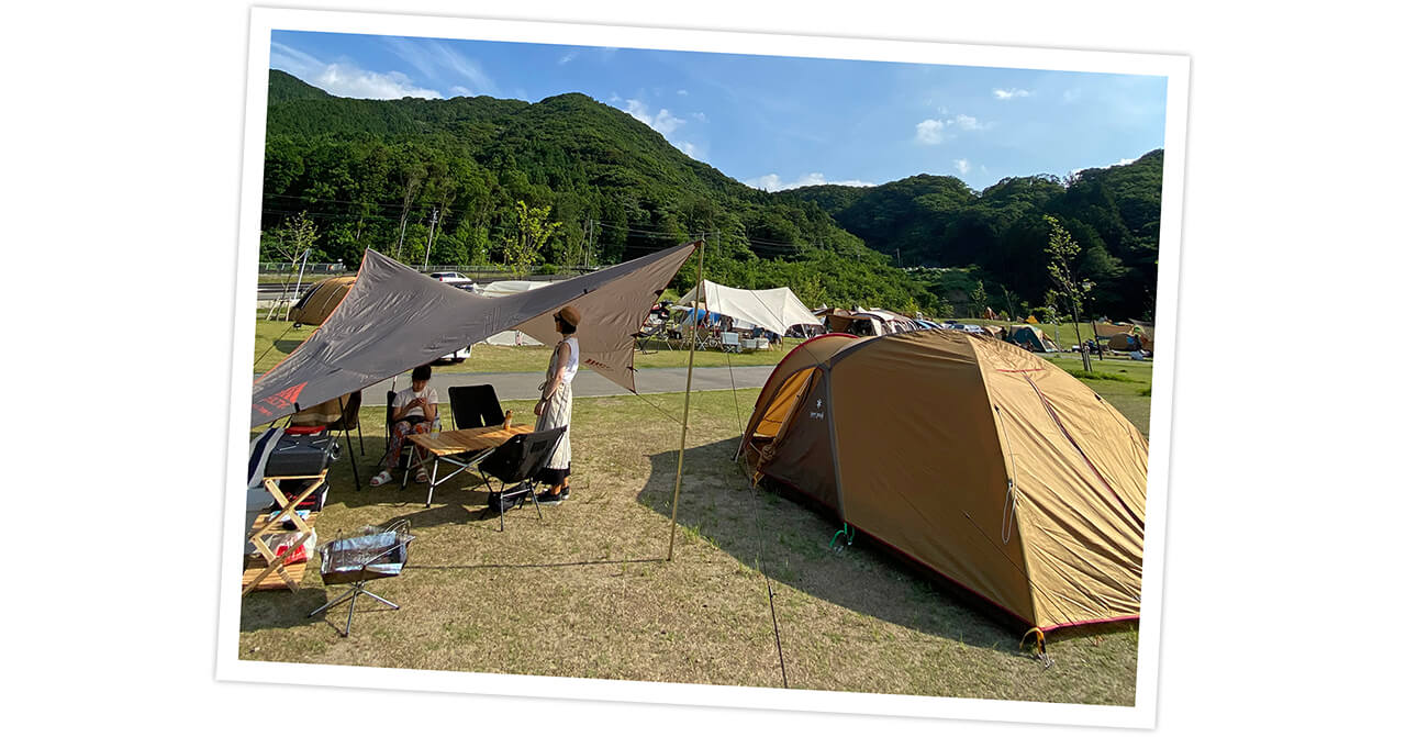 LEE100人隊 TB マッキーさんのモンベル五ケ山ベースキャンプでのキャンプ写真