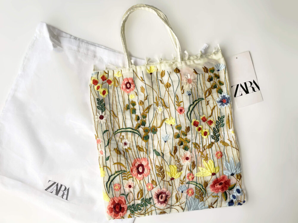 ZARAの春爛漫な花刺繍バッグ！シンプルコーデに華やぎを。＃月刊TB4月 