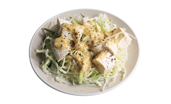 「豆腐と千切りキャベツのシーザーサラダ」レシピ／堤 人美さん