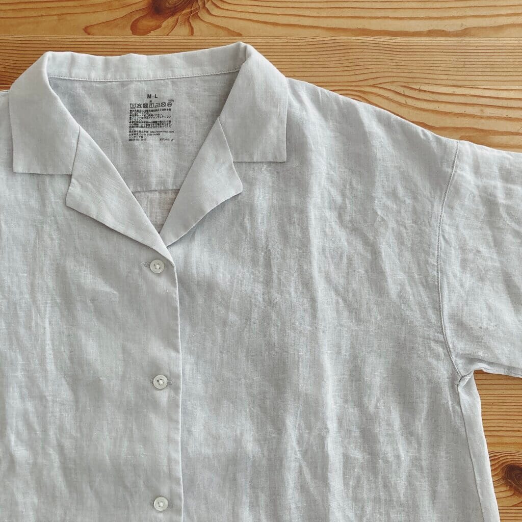 【無印良品】リネン開襟半袖シャツ | LEE
