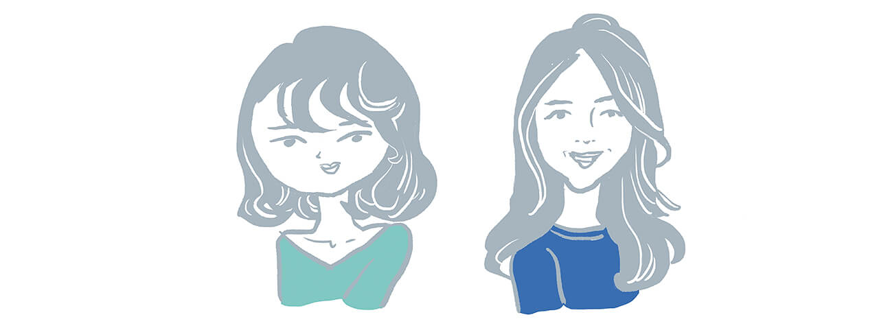 （右）美容ライター 山崎敦子さん （左）美容ライター 中島 彩さん