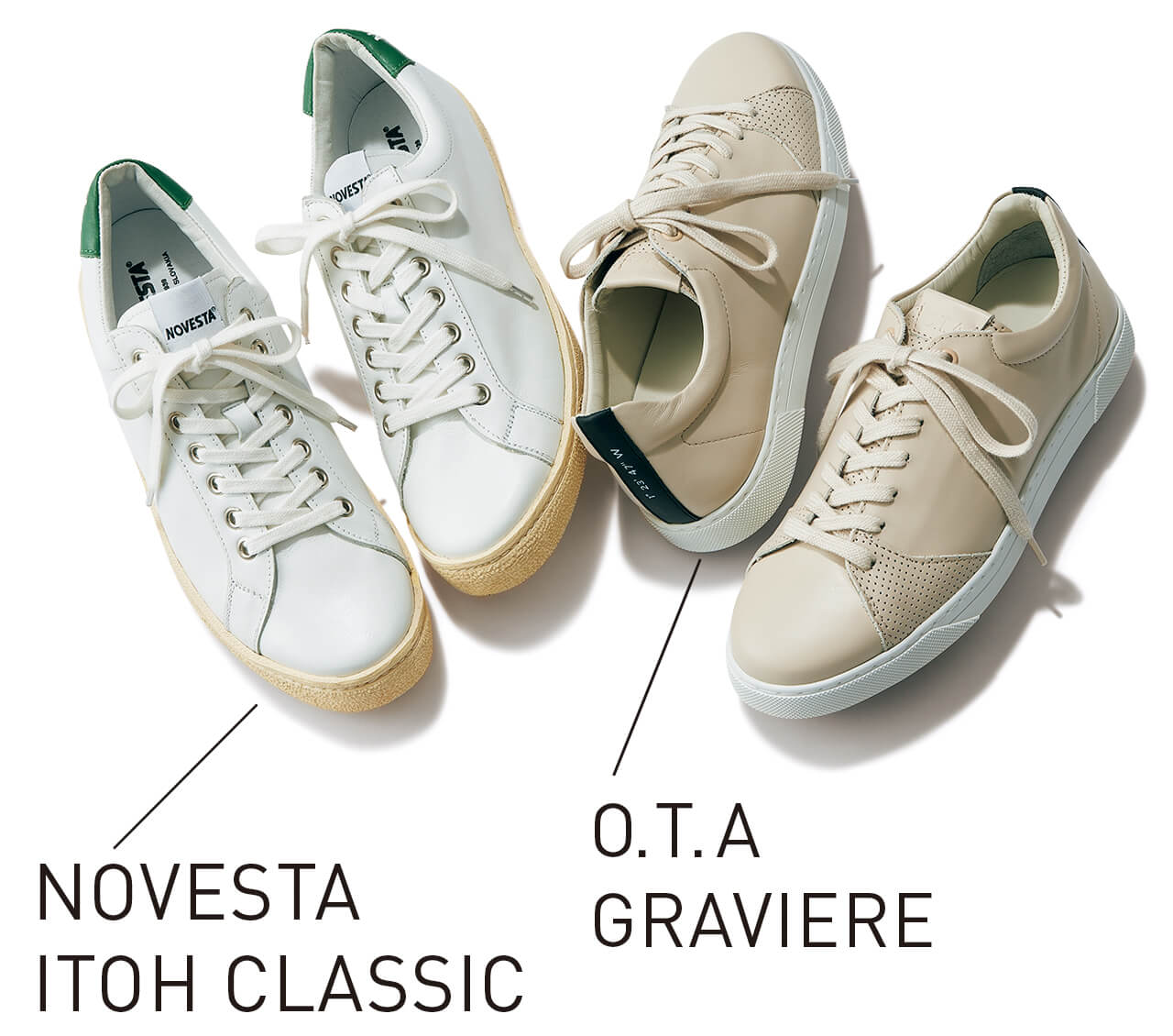 （右）O.T.A GRAVIERE　￥27500／クオリネスト（オーティーエー）　（左）NOVESTA ITOH CLASSIC　￥31900／ノヴェスタ ジャパン