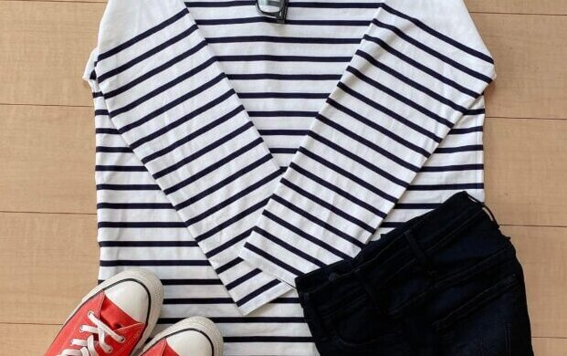 【ユニクロで2人がカブり買い】ボーダーオーバーサイズTが使えます！【2021秋トップス】