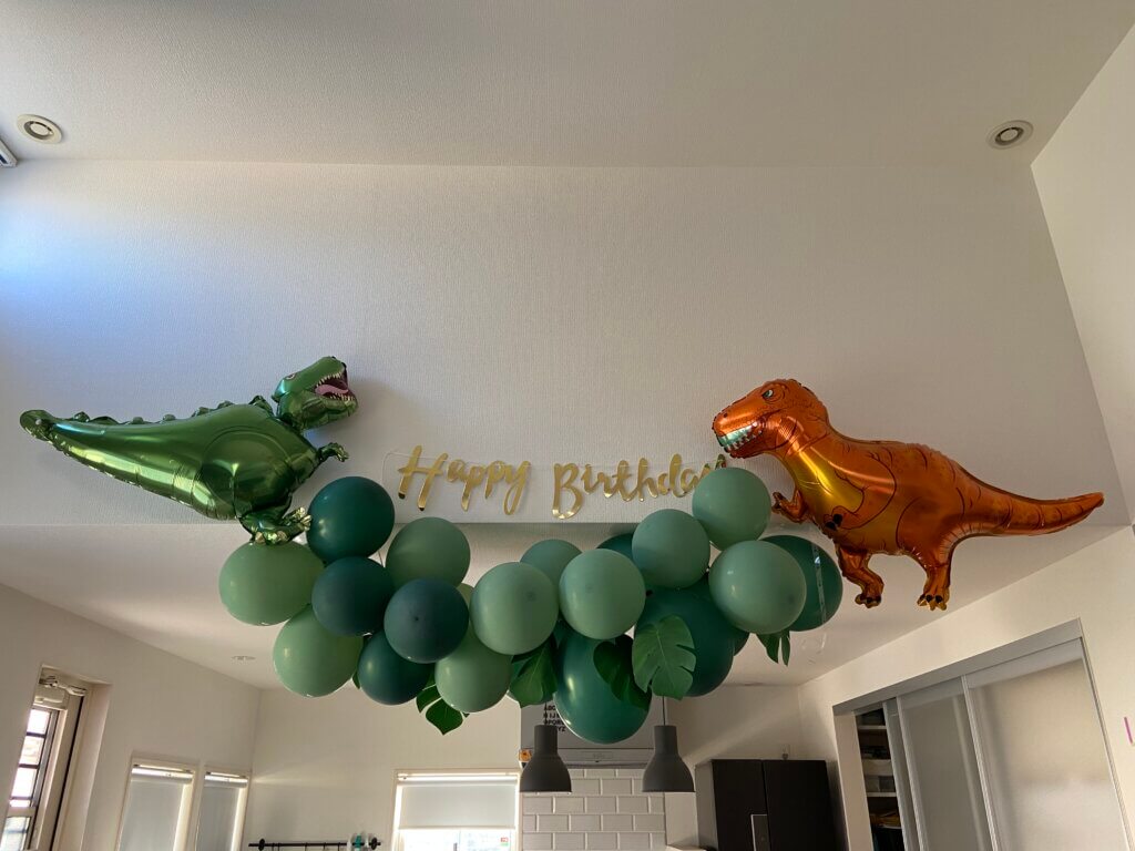 ☆超目玉】 恐竜の風船 ジャングル 誕生日 装飾 パーティー 数字1