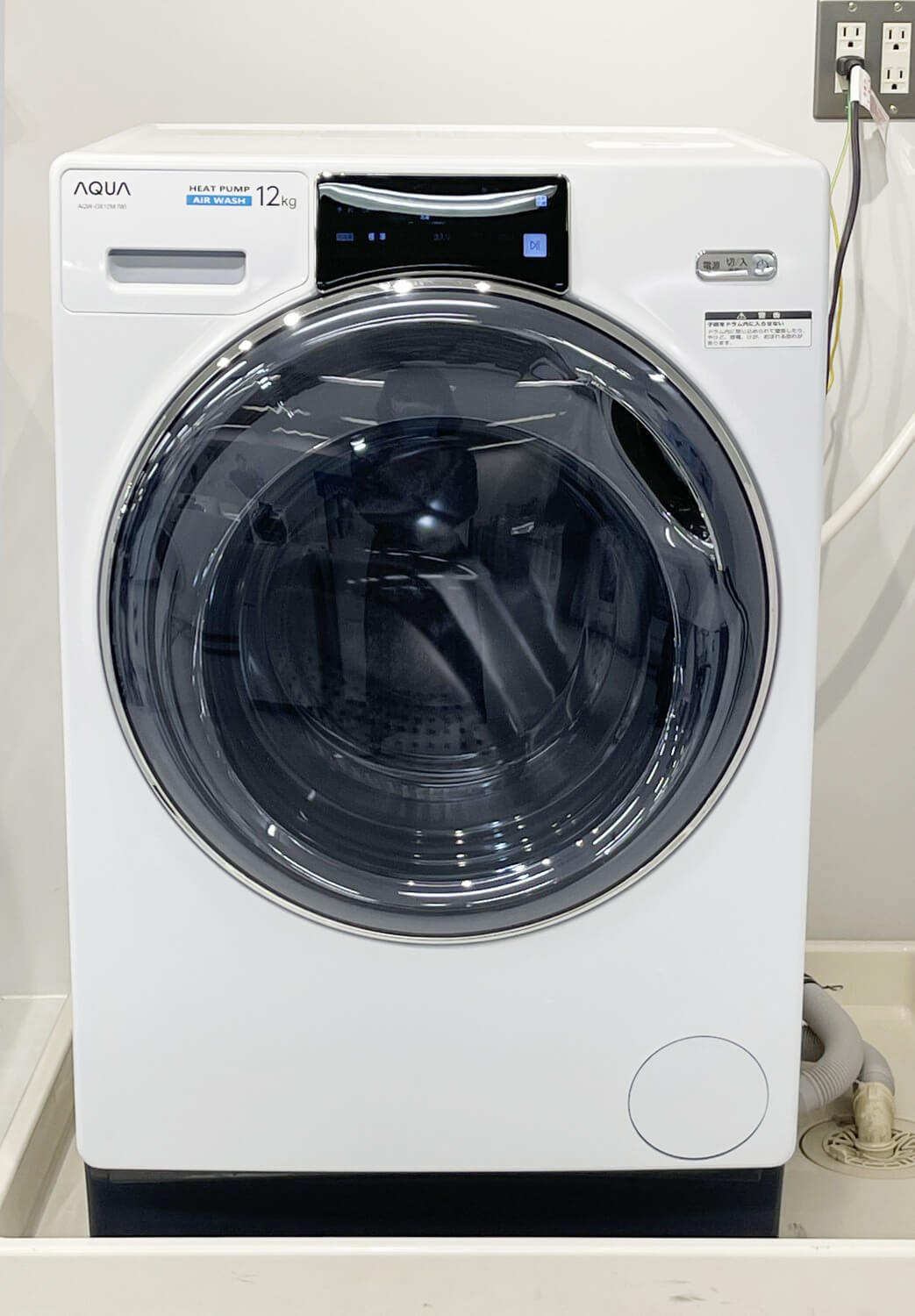 アクア　ドラム式洗濯乾燥機「まっ直ぐドラム」AQW-DX12M　※11月上旬発売予定　洗濯容量12kg・乾燥容量6kg／28万3800円