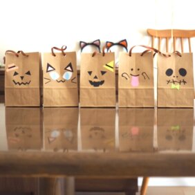 ハロウィン 手作りラッピング Kaldiのお菓子詰め合わせ Lee
