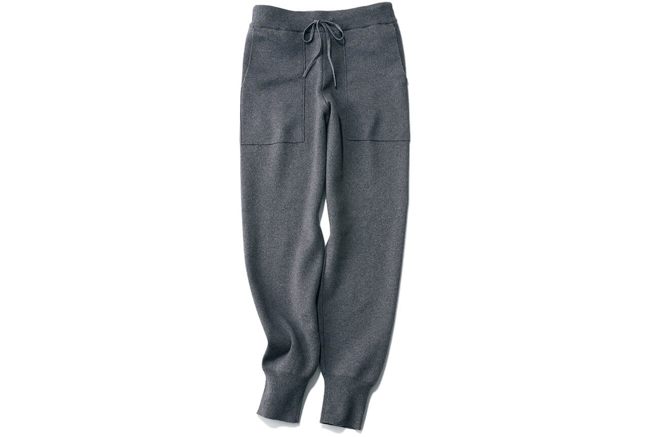 12closet 【洗える】スウェット風ニットパンツ