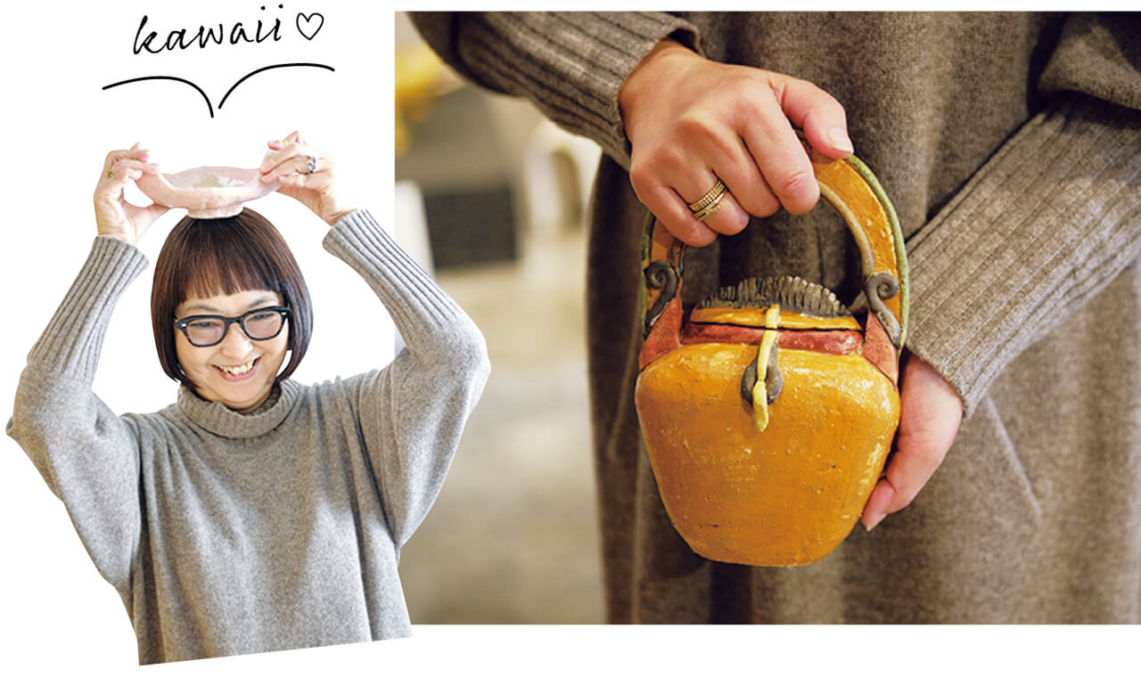 kawaii♡　陶器でできたバッグ“のようなもの”　石井佳苗さん