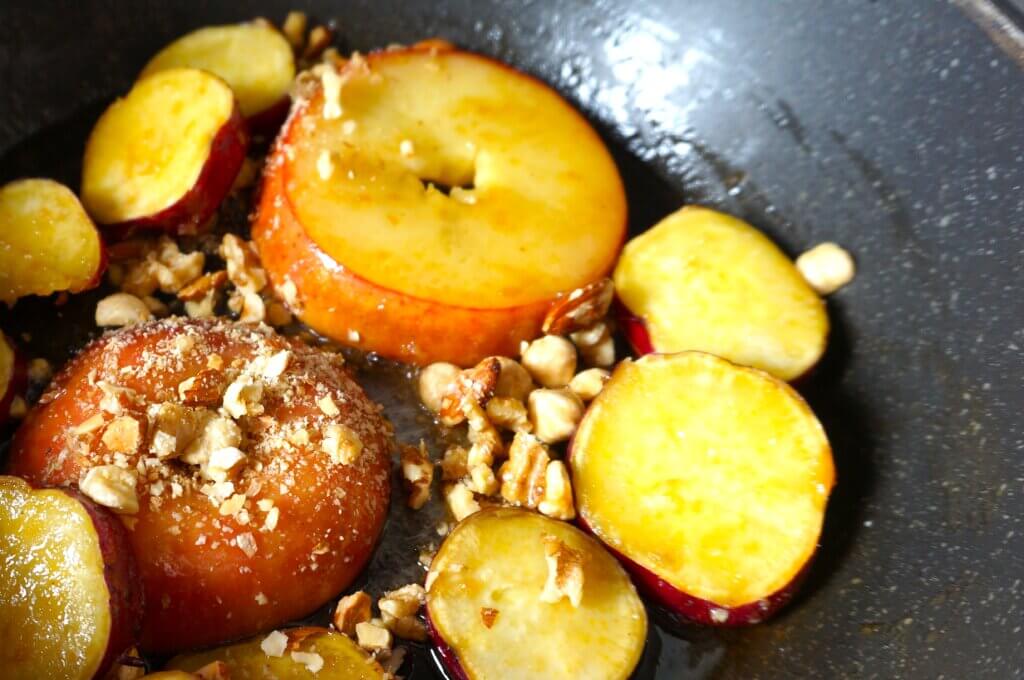 LEEレシピ　りんご　さつまいも　バター　メープル　ソテー　ワタナベマキ　料理　スイーツ　おやつ