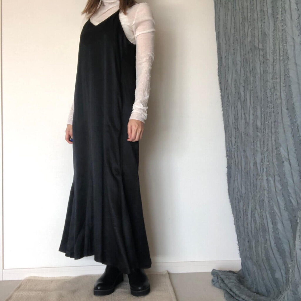 emmi atelier　シアートップス付キャミワンピース