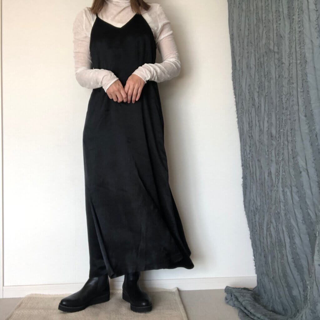 emmi atelier　シアートップス付キャミワンピース