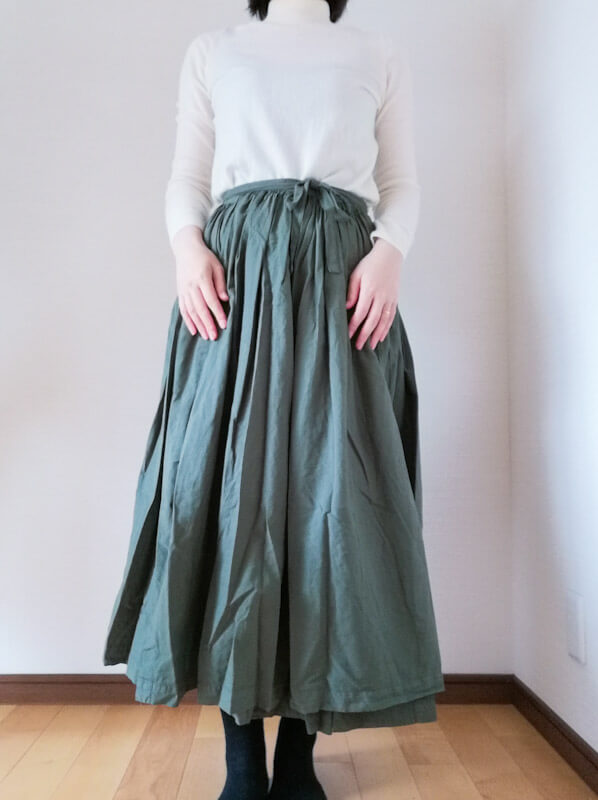 ▶︎ idee pool いろいろの服◀︎ 巻きギャザー スカート - ロングスカート