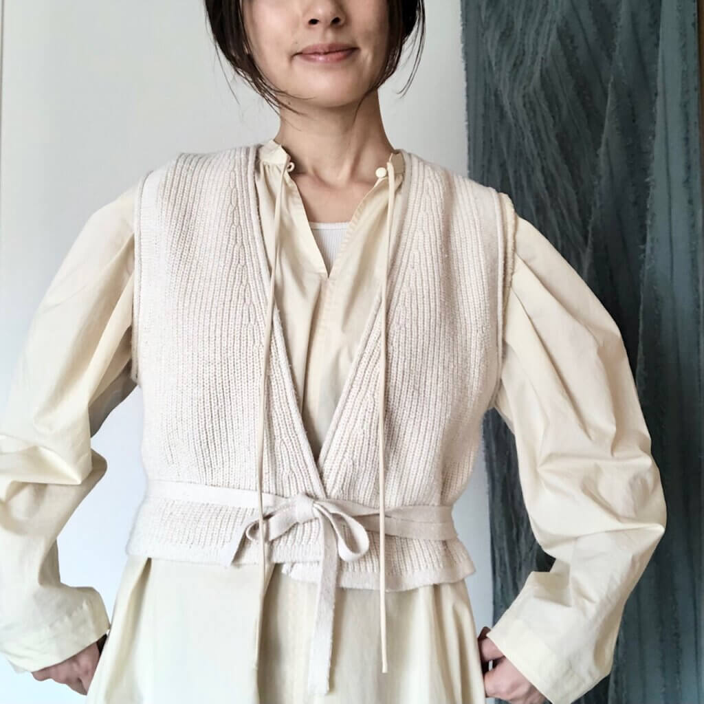 steven alan COTTON SILK CACHECOEUR VEST beauty&youth マトンスリーブ マキシワンピース