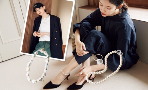 【ネイビーとパール】フォーマル、カジュアルにも！品よく仕上げるコツをスタイリスト石上美津江さんが伝授