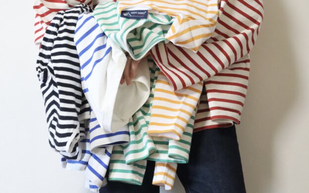 定番ボーダー　カラー　ボーダー　セントジェームス　ルミノア　無印　uniqlo　ボーダー着回し　ボーダー着こなし