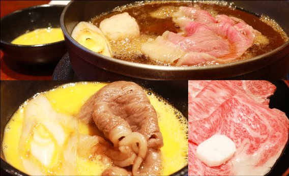 写真：浅草「ちんや」の『適サシ肉』とすき焼き