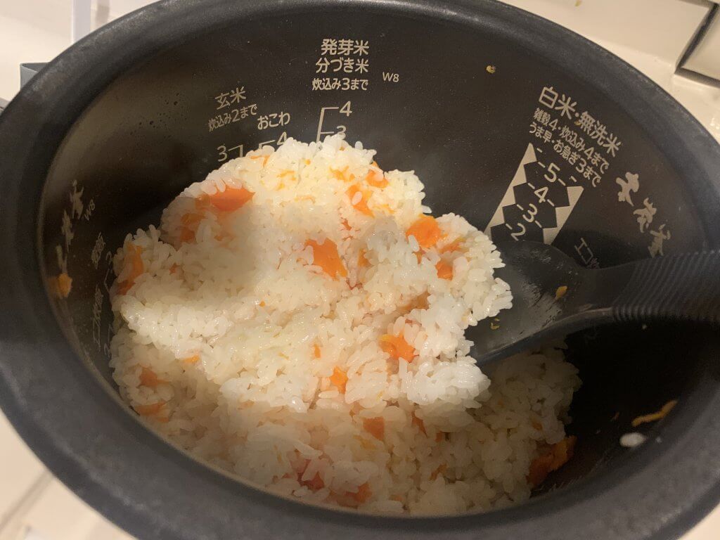 炊き込みご飯　にんじん　夜ご飯　時短