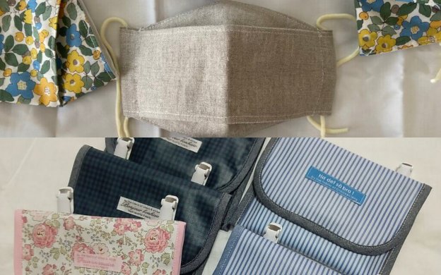 【入園・入学準備でハンドメイド！】クチバシ型マスク、移動ポケットを作りました♪【2022・春】