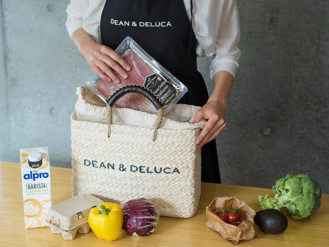 DEAN＆DELUCA BEAMS COUTURE 保冷カゴバッグ 大 - かごバッグ