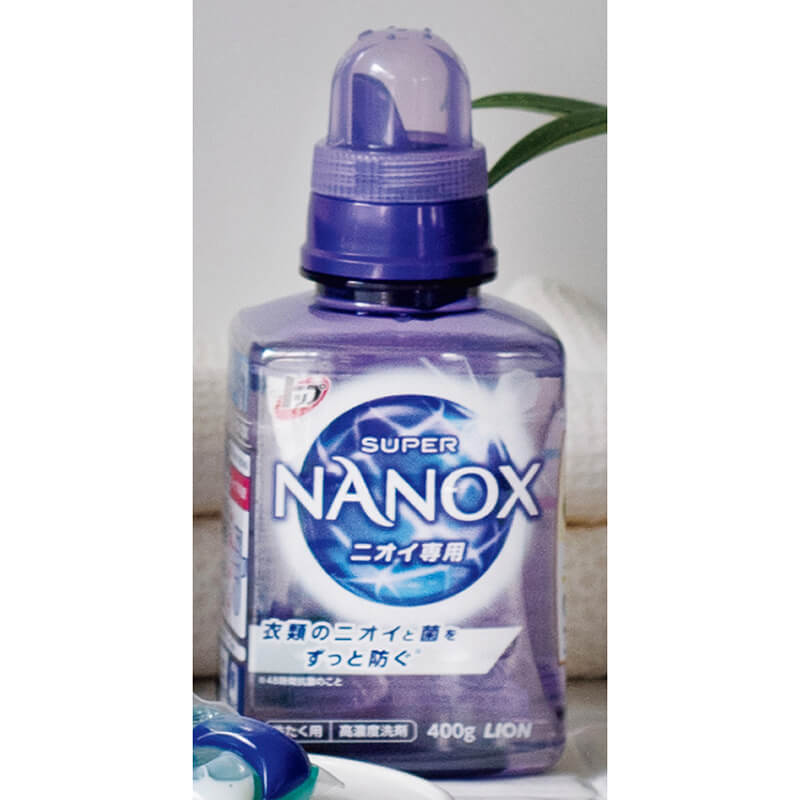 トップ スーパー NANOX ニオイ専用アクアソープの香り 本体400g￥380（編集部調べ）／ライオン