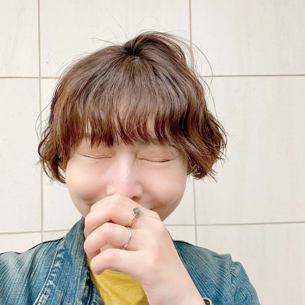 30代夏ショート またショートパーマにしちゃいました Lee