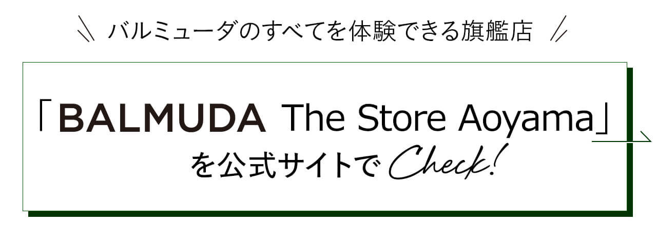 バルミューダザストアアオヤマを公式サイトでチェック