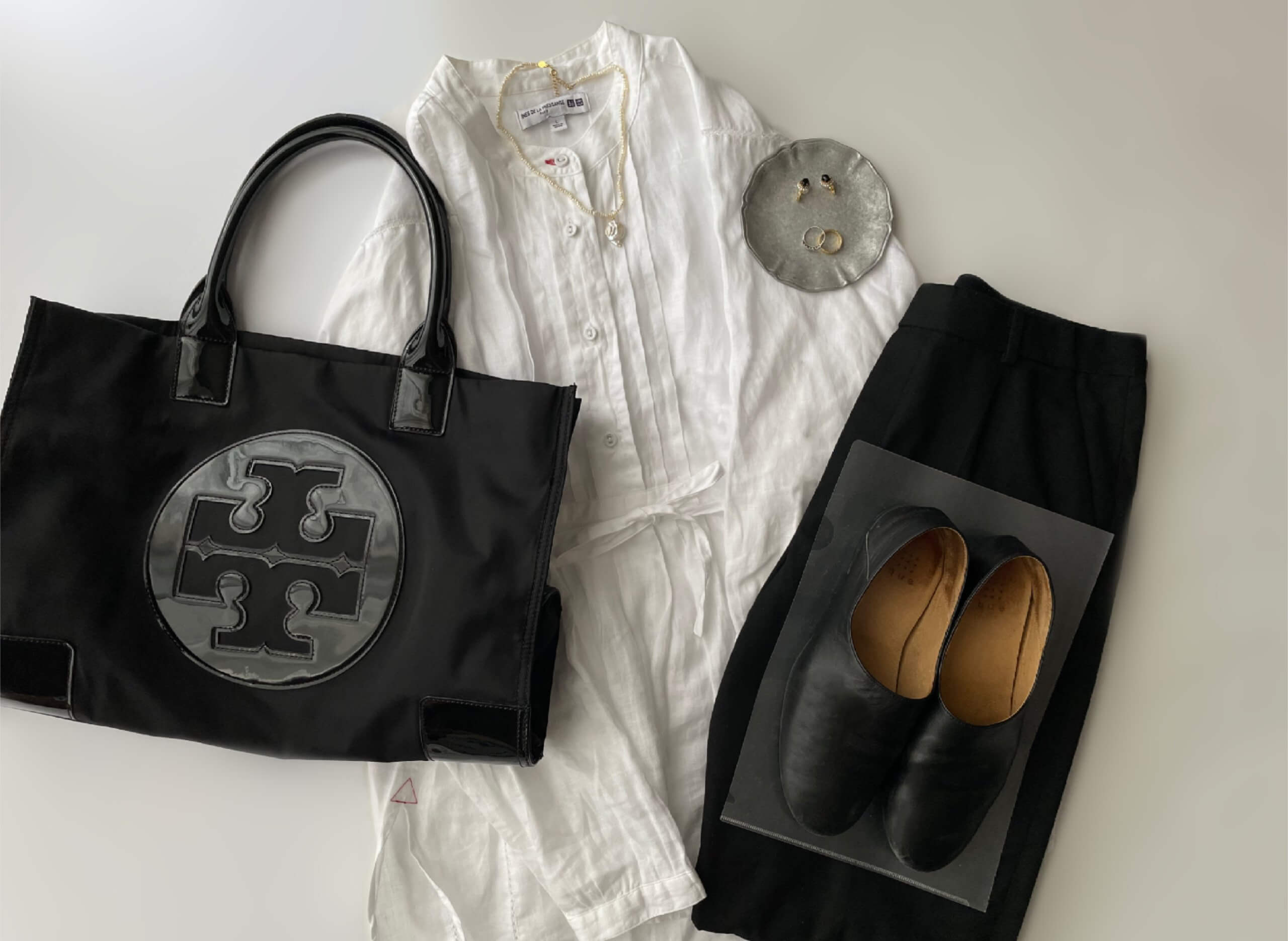 トリーバーチ　TORYBURCH　キュー　que Hermina Athens ヘルミーナアセン　ユニクロ　UNIQLO　Inès de la Fressange　イネスドラフレサンジュ　LEE100人隊　TB はな　今日なに着てる　ワンマイルコーデ