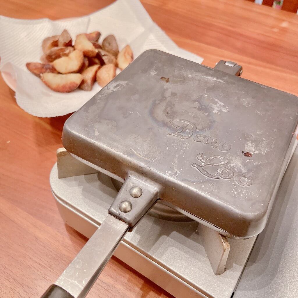 バウルー　ホットサンド　キャンプ　朝食