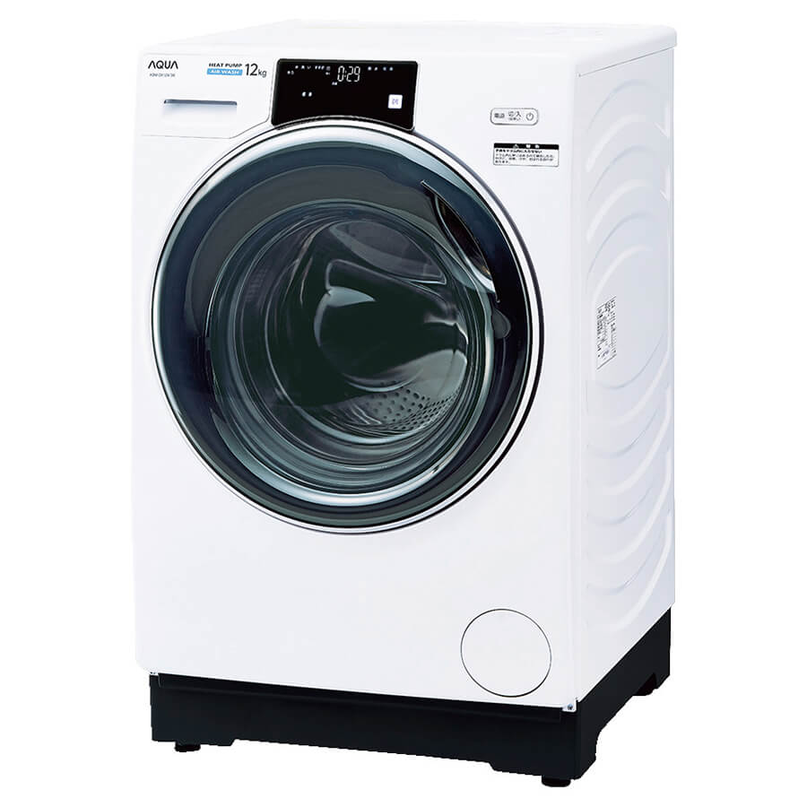 ドラム式洗濯乾燥機 まっ直ぐドラム AQW-DX12M／アクア（洗濯・脱水：12㎏　乾燥：6㎏）