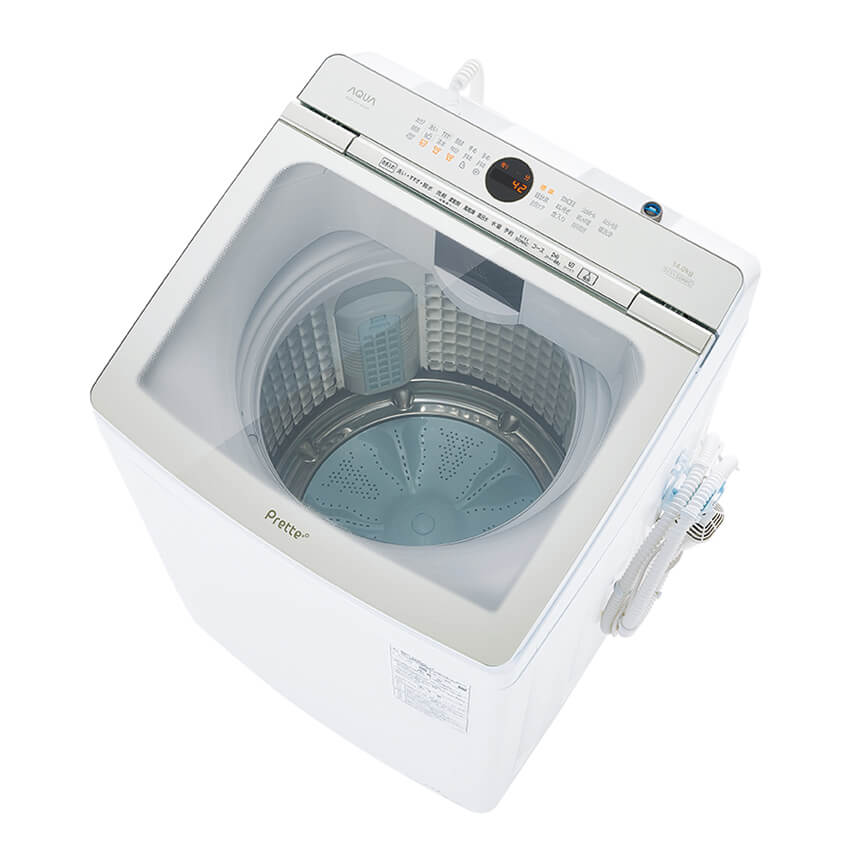 全自動洗濯機 Prette plus AQW-VX14N／アクア（洗濯・脱水：14㎏）　￥198000（編集部調べ）／アクア