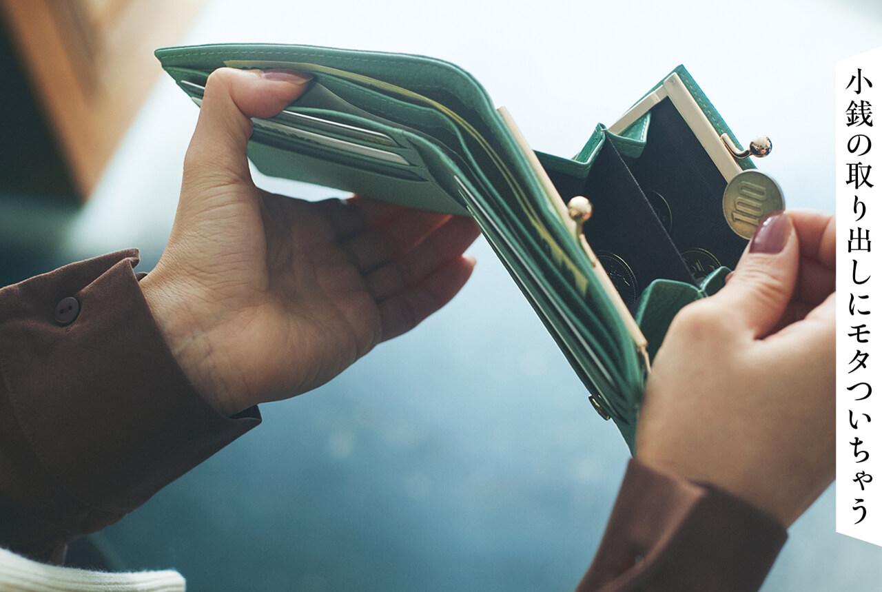 小銭の取り出しにモタついちゃう　［lz-65112］（9.5×11.5×2.5）￥4950／StyleOn（リズデイズ）