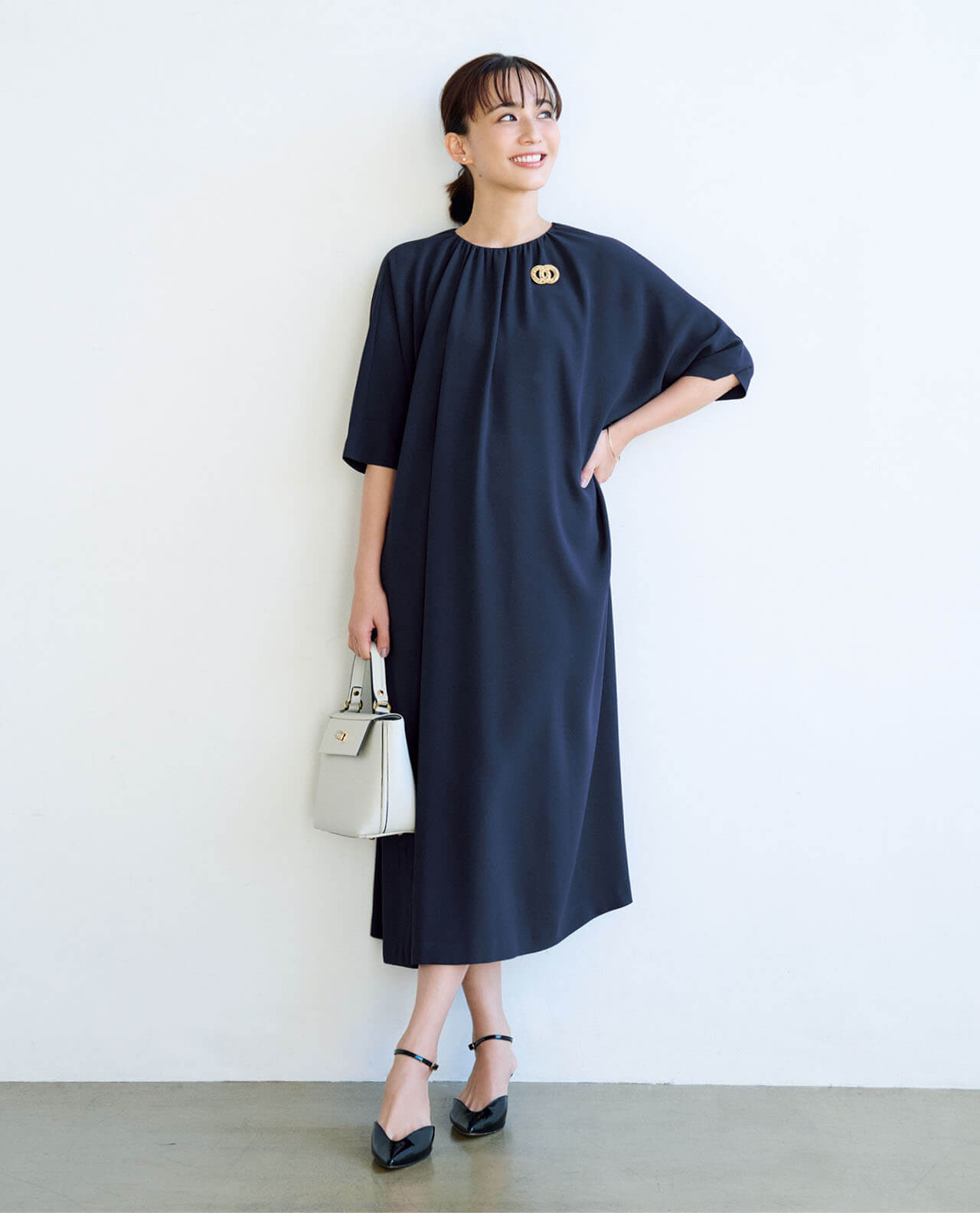 Grace Style（グレース スタイル）　neck gathered one-piece