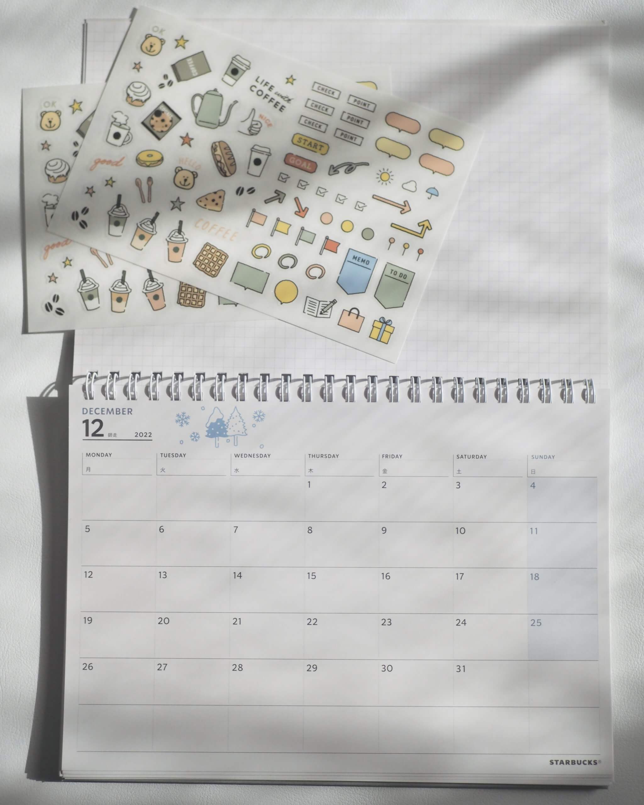 コクヨスタバコラボ卓上カレンダーノート