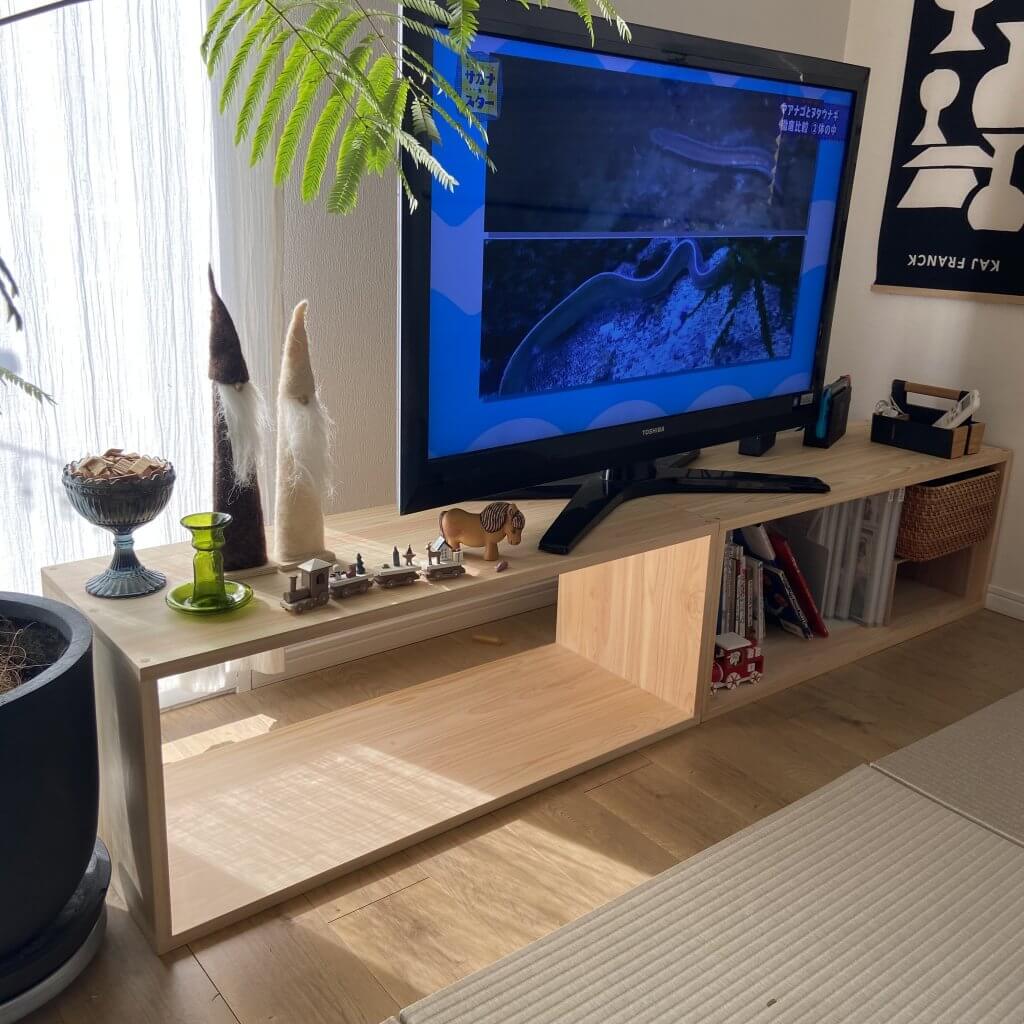 OURHOME】テレビ台に、国産ひのきのオープンボックス。 | LEE