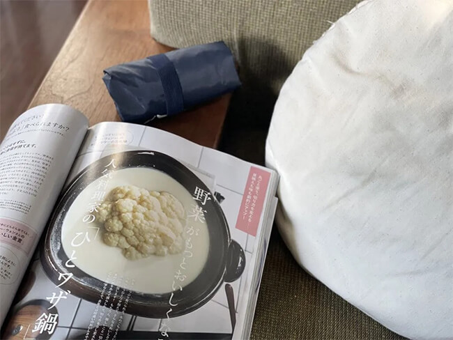 写真：LEE1・2月合併号「カリフラワーの豆乳鍋」ウー・ウェンさんのレシピのページ