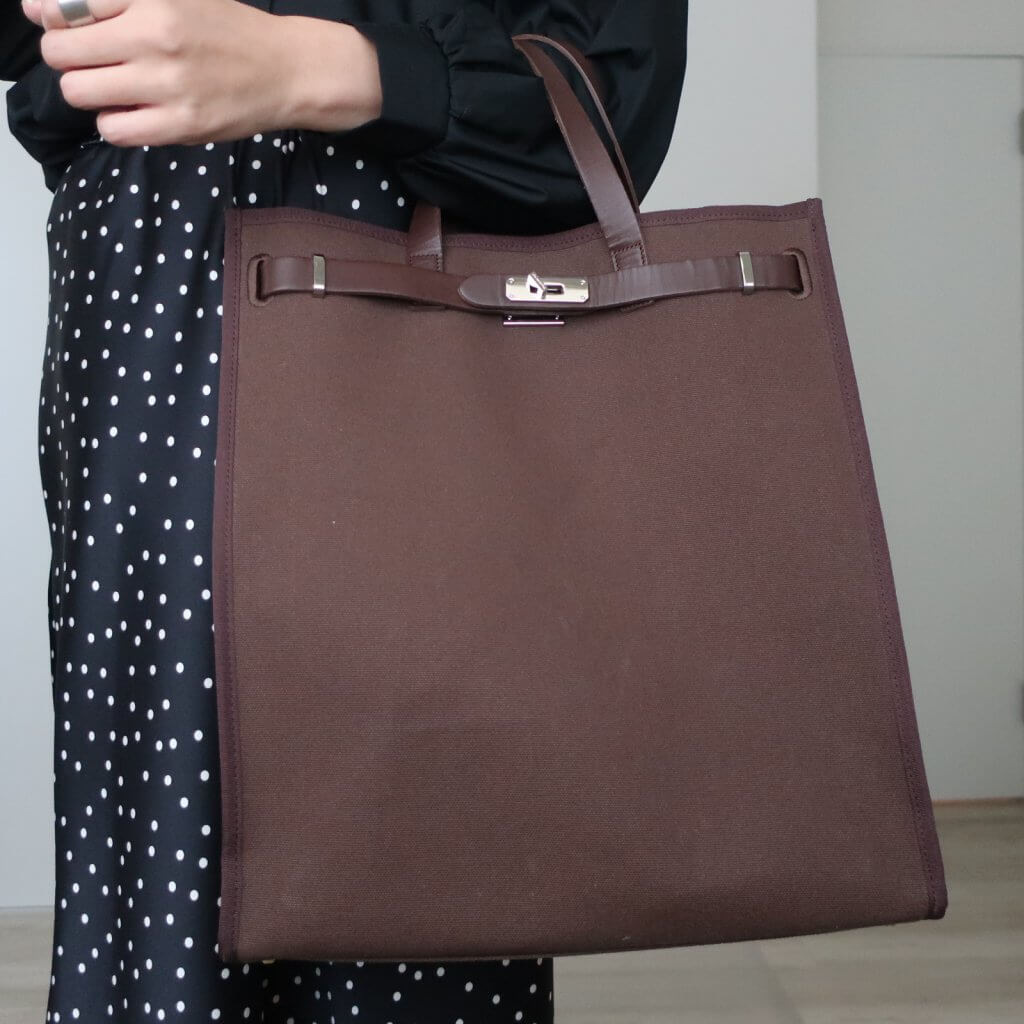 Sitaparantica CANVAS×LEATHER TOTE_L サイズ感　使用感　口コミ　シータパーランティカ　30代　アラフォー　お仕事バッグ